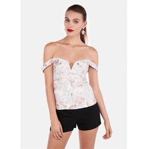 NWT Express off the shoulder floral top